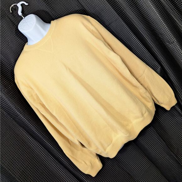 EDDIE BAUER! CORNMEAL YELLOW, 100% COTTON CREW NECK SWEATER! SZ XXL - Picture 9 of 9